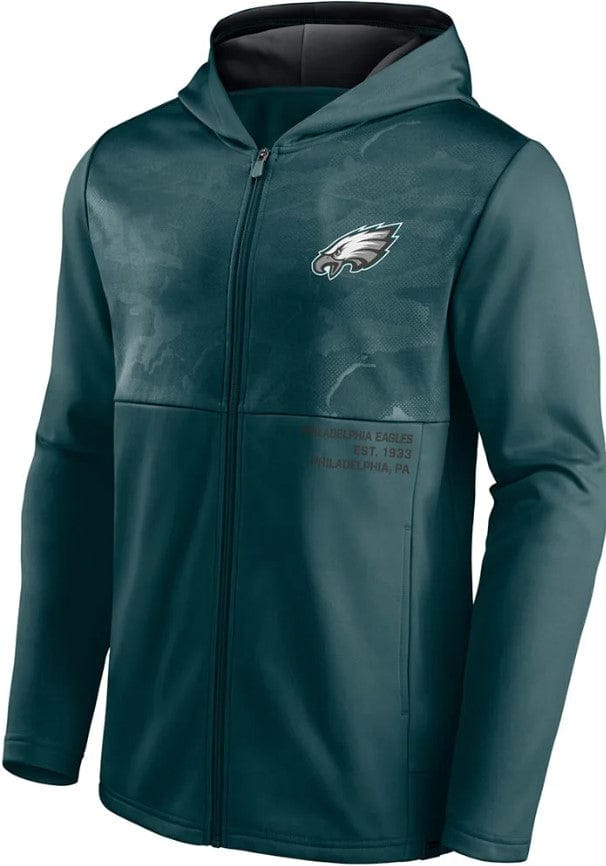 Dynasty Sports & Framing Sweatshirts, Hoodies, & Jackets - Football Small Philadelphia Eagles Poly Fleece Defender Green Full-Zip Hooded Sweatshirt