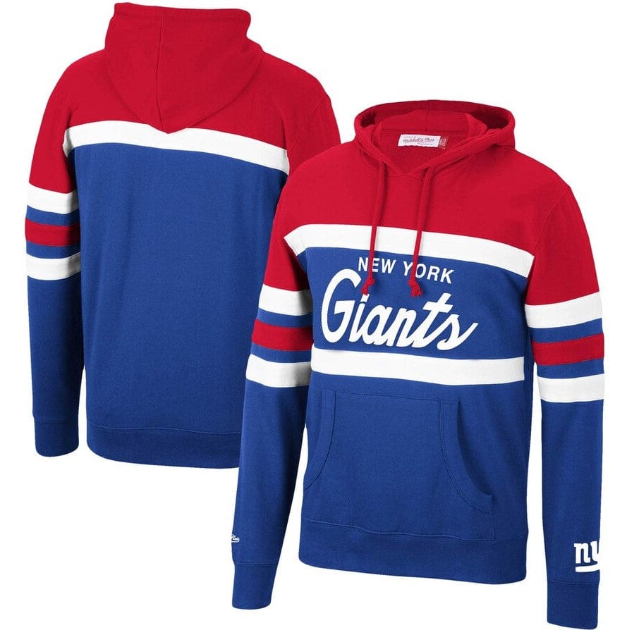 Dynasty Sports & Framing Sweatshirts, Hoodies, & Jackets - Football Small / Red & Royal Blue New York Giants Mitchell & Ness Head Coach Hoodie