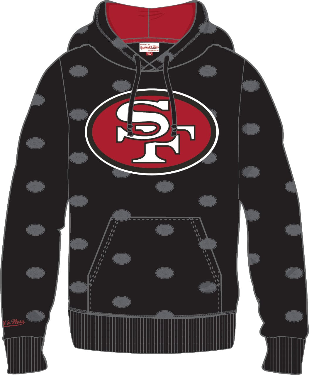 Dynasty Sports & Framing Sweatshirts, Hoodies, & Jackets - Football Small San Francisco 49ers Mitchell & Ness All Over Print Fleece Hoodie