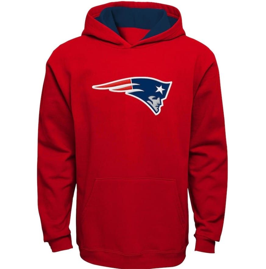 Dynasty Sports & Framing Sweatshirts, Hoodies, & Jackets - Football Youth Small New England Patriots Youth Fan Gear Prime Pullover Hoodie - Red