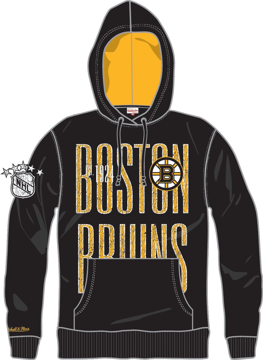 Dynasty Sports & Framing Sweatshirts, Hoodies, & Jackets - Hockey Small Boston Bruins Mitchell & Ness OG Fleece Hoodie