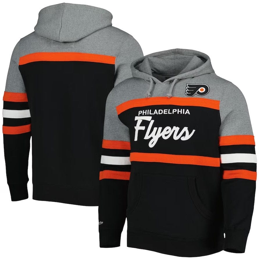 Dynasty Sports & Framing Sweatshirts, Hoodies, & Jackets - Hockey Small Philadelphia Flyers Mitchell & Ness Head Coach Hoodie