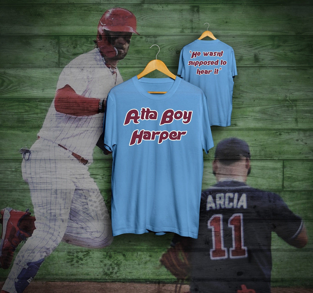 Dynasty Sports & Framing T-Shirts - Baseball Bryce Harper 'Atta Boy' Phillies Playoff T-Shirt