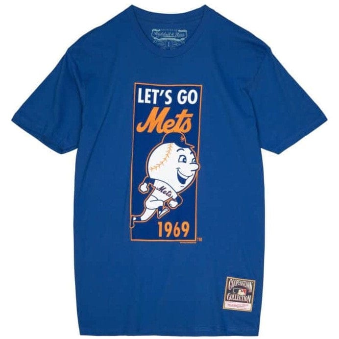 Dynasty Sports & Framing T-Shirts - Baseball Small New York Mets Mitchell & Ness Throwback Royal Blue Legendary Slub Short-Sleeve Fashion T-Shirt
