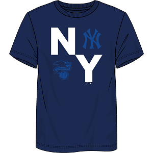 Dynasty Sports & Framing T-Shirts - Baseball Small New York Yankees Fundamentals Record Shattered T-Shirt - Navy