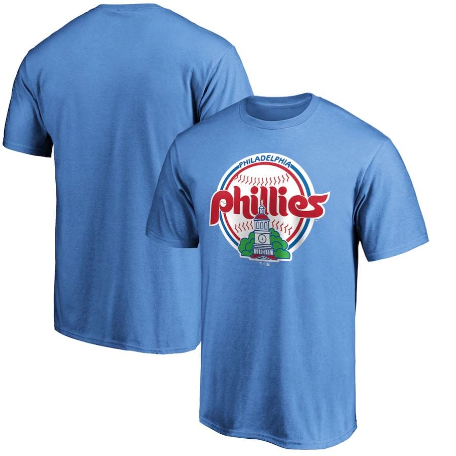 Dynasty Sports & Framing T-Shirts - Baseball Small Philadelphia Phillies Cooperstown Collection Throwback Powder Blue T-Shirt