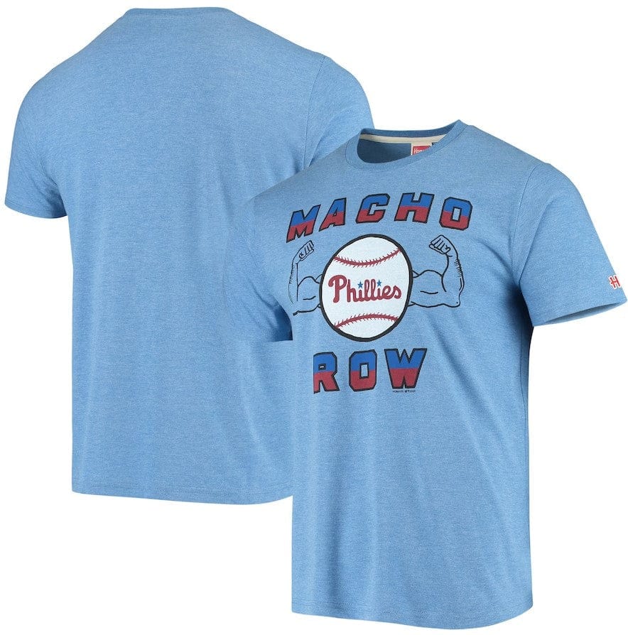 Dynasty Sports & Framing T-Shirts - Baseball Small Philadelphia Phillies Macho Row Hyperlocal Tri-Blend T-Shirt - Light Blue