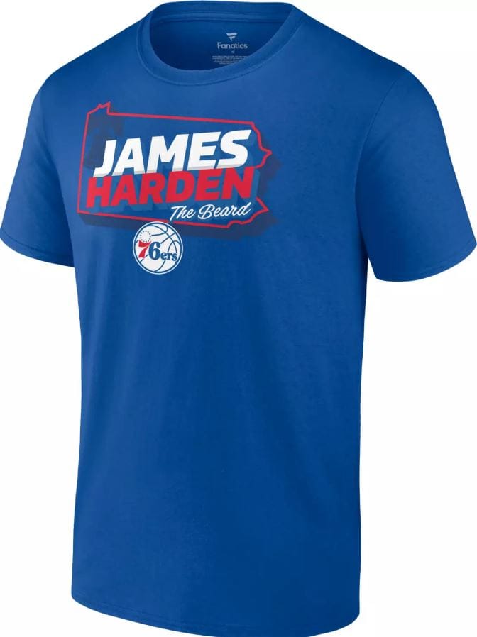 Dynasty Sports & Framing T-Shirts - Basketball Small James Harden Hometown Philadelphia 76ers Royal Blue T-Shirt