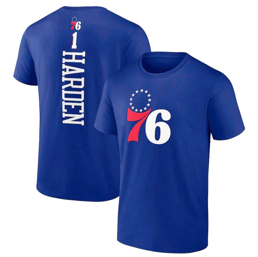 Dynasty Sports & Framing T-Shirts - Basketball Small James Harden Philadelphia 76ers Playmaker T-Shirt - Royal Blue