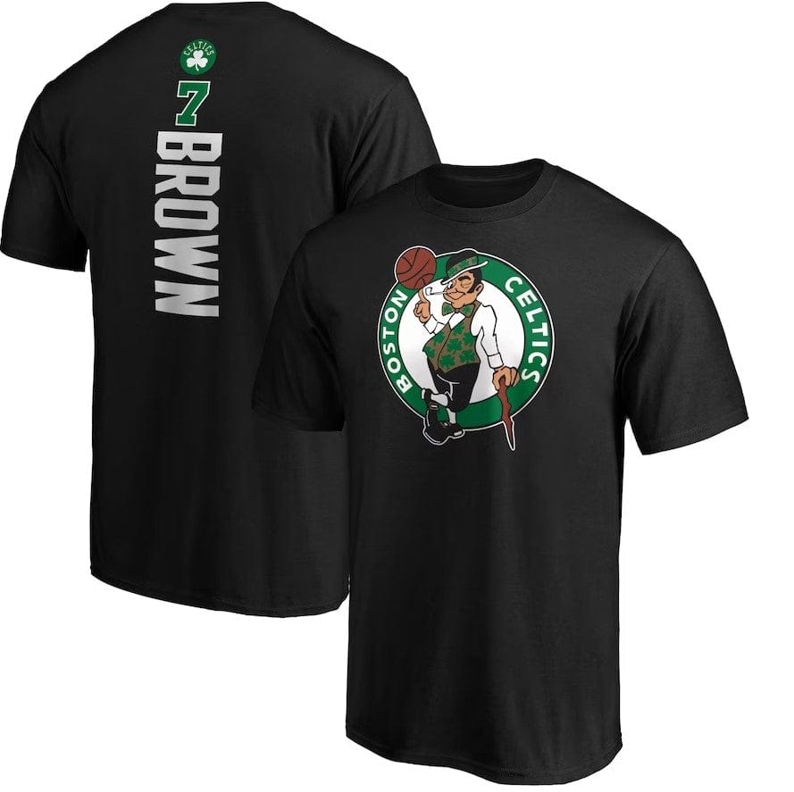Dynasty Sports & Framing T-Shirts - Basketball Small Jaylen Brown Boston Celtics Playmaker Name & Number T-Shirt - Black