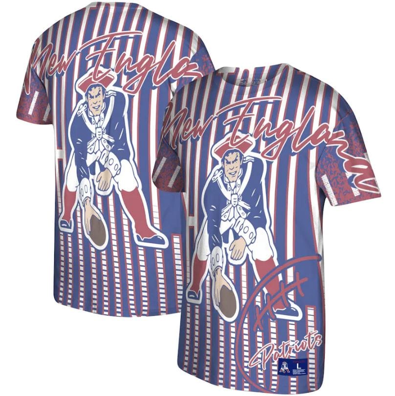 Dynasty Sports & Framing T-Shirts - Football Small New England Patriots Mitchell & Ness Heather Royal Jumbotron Historic Logo T-Shirt