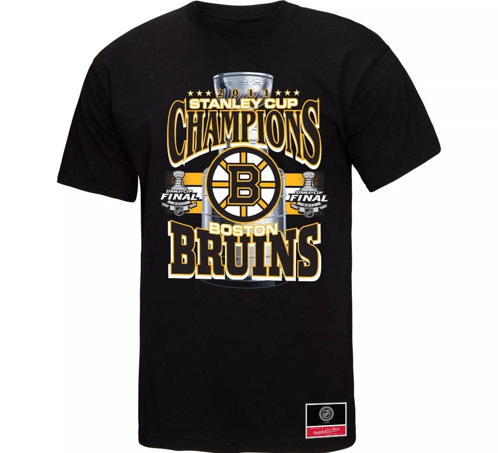 Dynasty Sports & Framing T-Shirts - Hockey Small Boston Bruins Mitchell & Ness 2011 Cup Chase Black Throwback T-Shirt