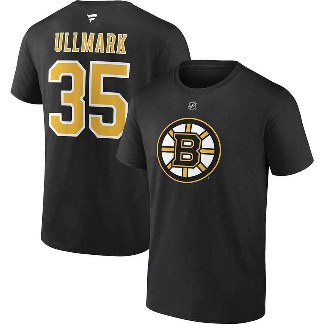 Dynasty Sports & Framing T-Shirts - Hockey Small Linus Ullmark Boston Bruins Authentic Player Name & Number T-Shirt - Black