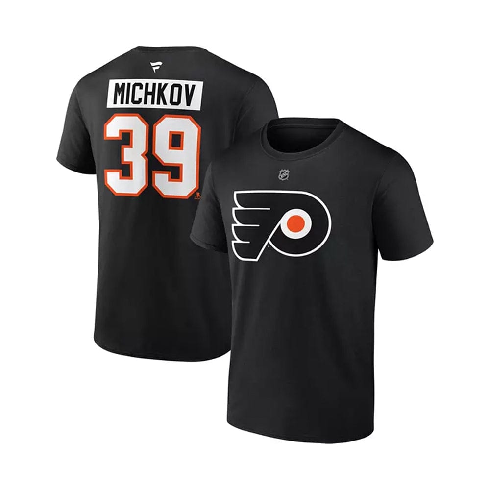 Dynasty Sports & Framing T-Shirts - Hockey Small Matvei Michkov Philadelphia Flyers Authentic Name & Number Adult T-Shirt - Black