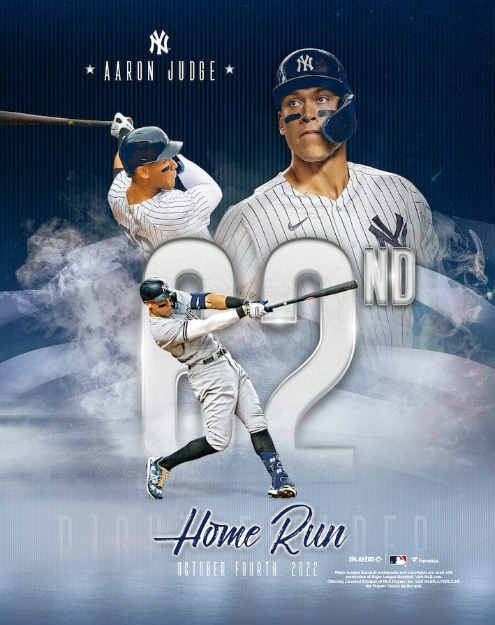 Dynasty Sports & Framing Unframed Baseball Photos Aaron Judge AL Record 62nd Home Run New York Yankees 8" x 10" Baseball Collage Photo