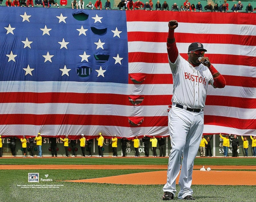 Dynasty Sports & Framing Unframed Baseball Photos David Ortiz 2013 This is Our City Speech Boston Red Sox 8" x 10" Baseball Photo