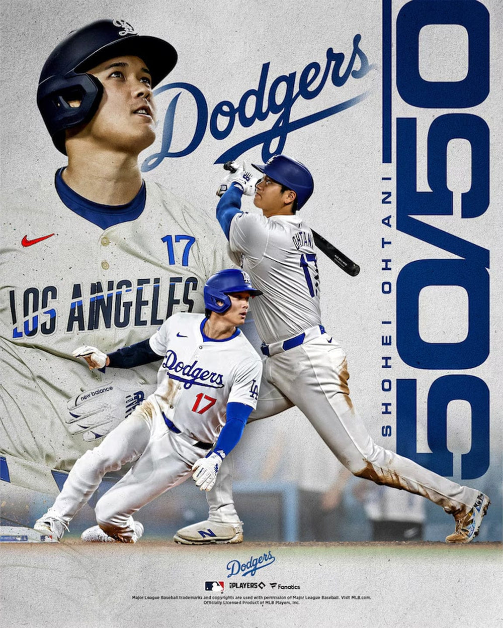 Dynasty Sports & Framing Unframed Baseball Photos Shohei Ohtani 50-50 Season Record Los Angeles Dodgers 8" x 10" Baseball Collage Photo