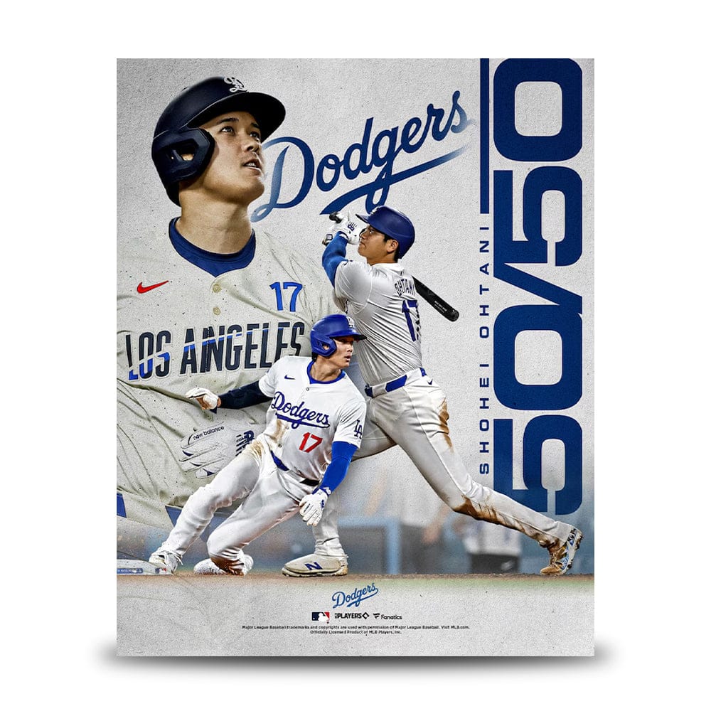 Dynasty Sports & Framing Unframed Baseball Photos Shohei Ohtani 50-50 Season Record Los Angeles Dodgers 8" x 10" Baseball Collage Photo