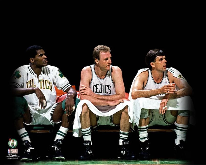 Dynasty Sports & Framing Unframed Basketball Photos Robert Parish, Larry Bird, & Kevin McHale Boston Celtics 8" x 10" Blackout Basketball Photo