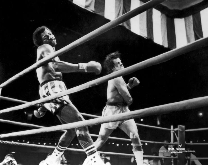 Dynasty Sports & Framing Unframed Entertainment Photos Rocky Balboa v. Apollo Creed 8" x 10" Movie Photo