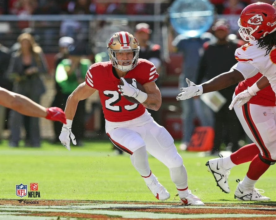 Dynasty Sports & Framing Unframed Football Photos Christian McCaffrey in Action San Francisco 49ers 8" x 10" Football Photo