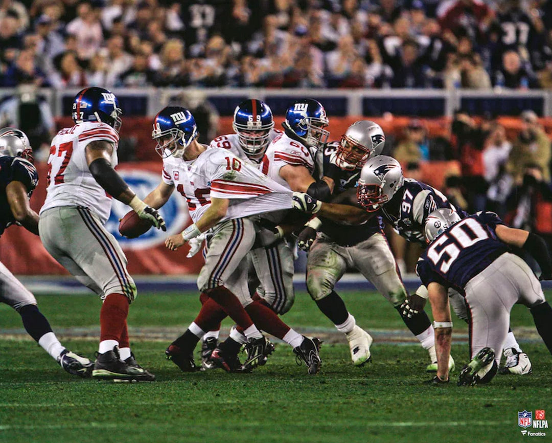 Dynasty Sports & Framing Unframed Football Photos Eli Manning Super Bowl XLII Escape New York Giants 8" x 10" Football Photo