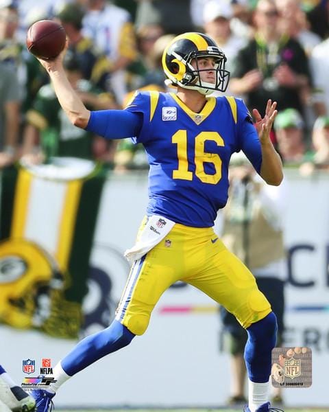 Dynasty Sports & Framing Unframed Football Photos Jared Goff in Action Los Angeles Rams NFL Football 8" x 10" Photo