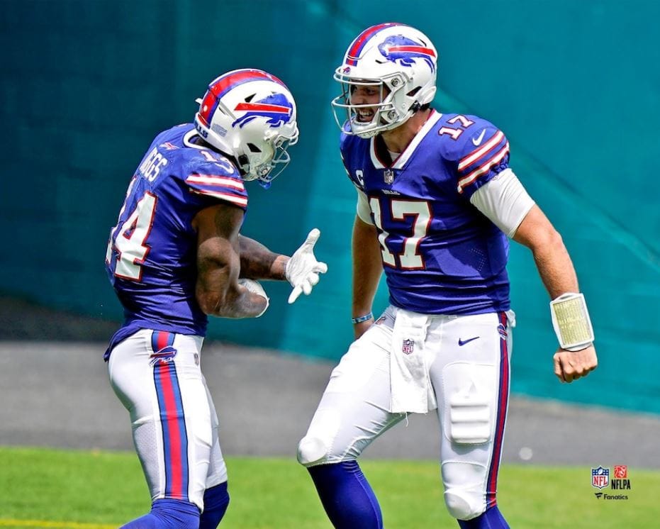 Dynasty Sports & Framing Unframed Football Photos Josh Allen Touchdown Celebration Buffalo Bills 8" x 10" Football Photo