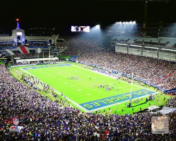 Dynasty Sports & Framing Unframed Football Photos Los Angeles Rams LA Memorial Coliseum NFL Football 8" x 10" Stadium Photo