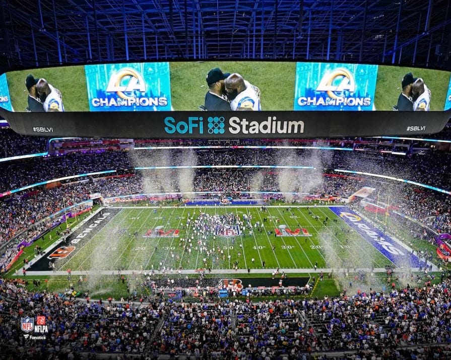 Dynasty Sports & Framing Unframed Football Photos Los Angeles Rams SoFi Stadium Super Bowl LVI Champions 8" x 10" Football Photo