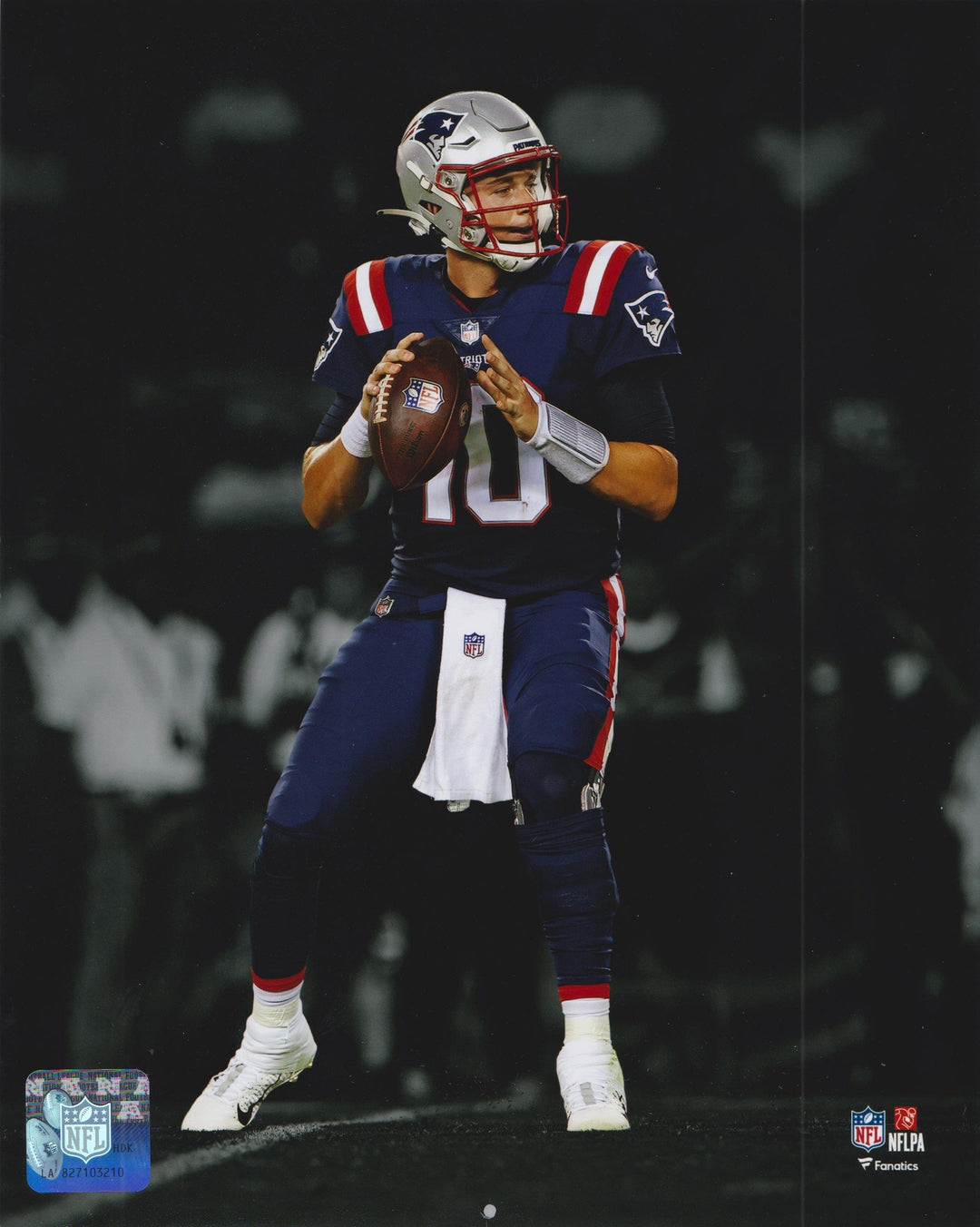 Dynasty Sports & Framing Unframed Football Photos Mac Jones Blackout Action New England Patriots 8" x 10" Football Photo
