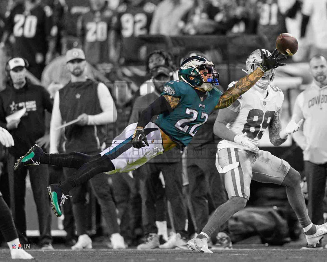 Dynasty Sports & Framing Unframed Football Photos Marcus Epps Interception v. Cowboys Philadelphia Eagles 11" x 14" Spotlight Football Photo