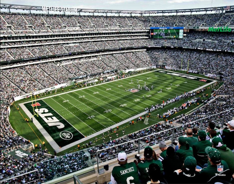 Dynasty Sports & Framing Unframed Football Photos New York Jets MetLife Stadium Aerial View 8" x 10" Football Photo