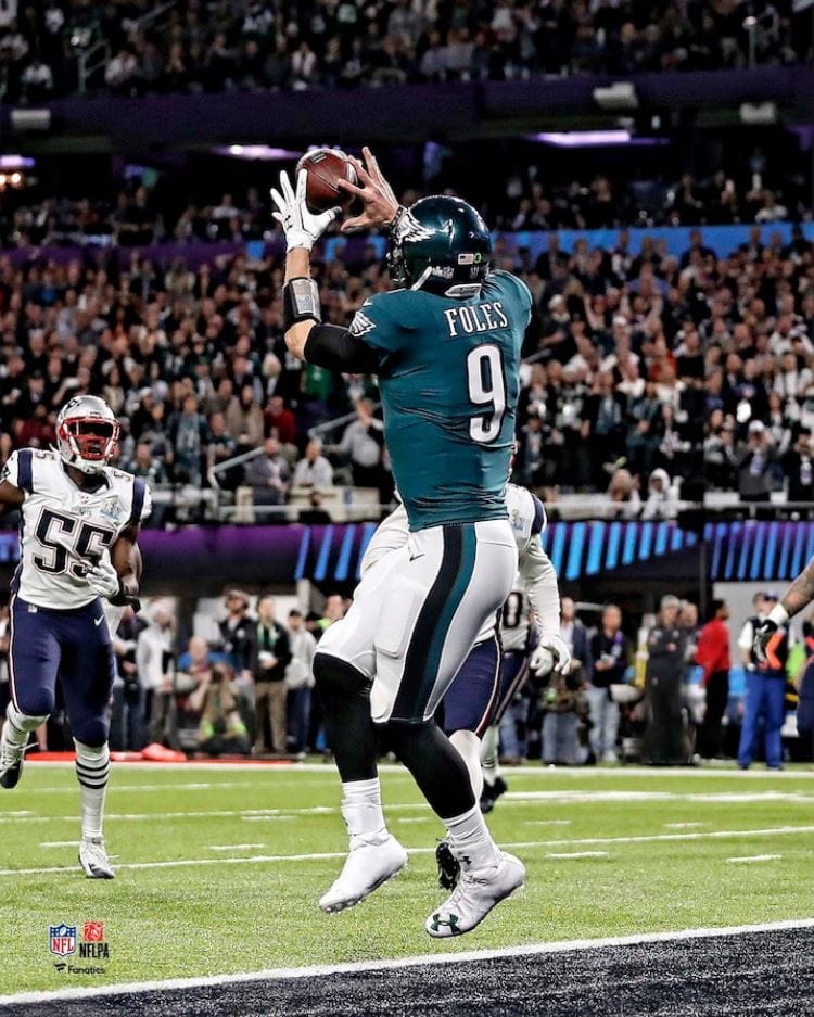 Dynasty Sports & Framing Unframed Football Photos Nick Foles Philadelphia Eagles Super Bowl LII Philly Special Touchdown Catch 8" x 10" Football Photo
