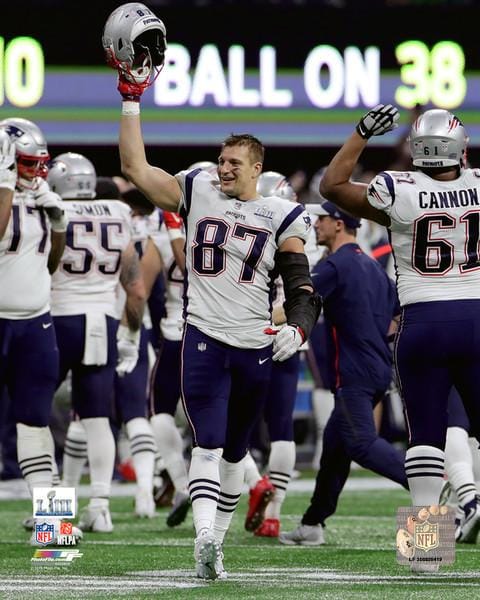 Dynasty Sports & Framing Unframed Football Photos Rob Gronkowski Super Bowl LIII Celebration New England Patriots 8" x 10" Football Photo