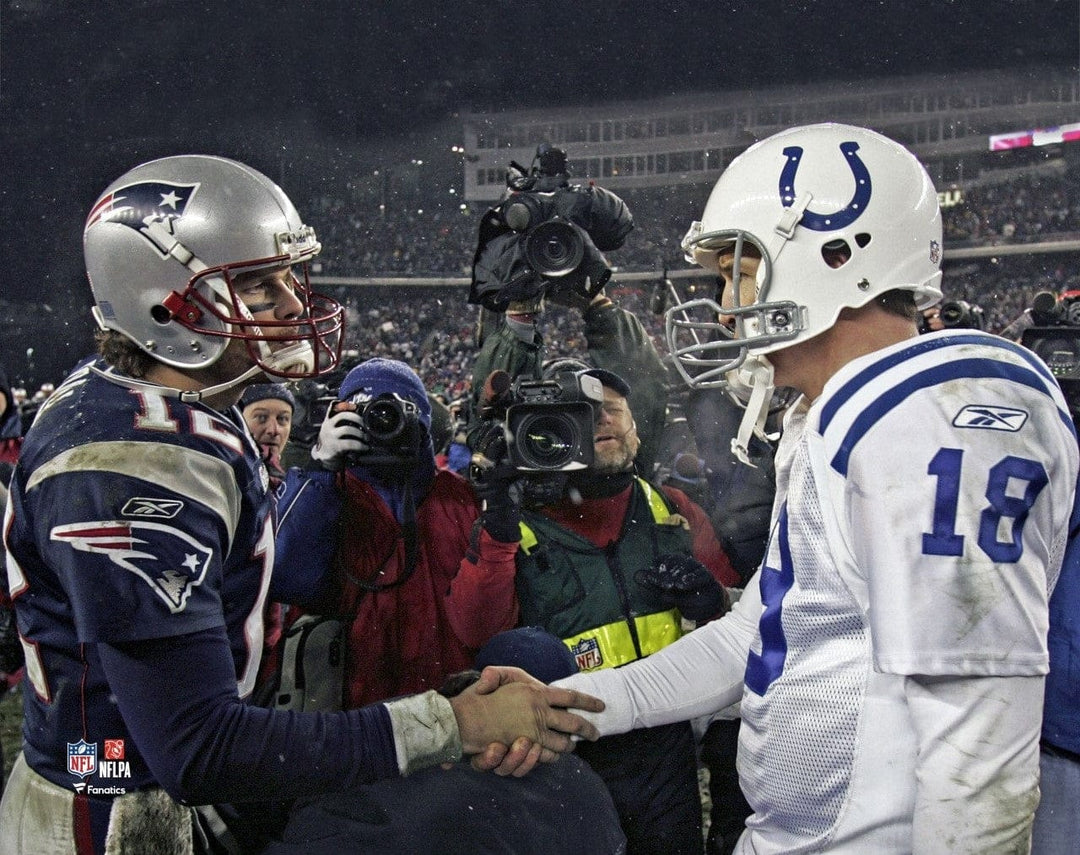 Dynasty Sports & Framing Unframed Football Photos Tom Brady and Peyton Manning 8" x 10" Quarterback Legends Football Photo
