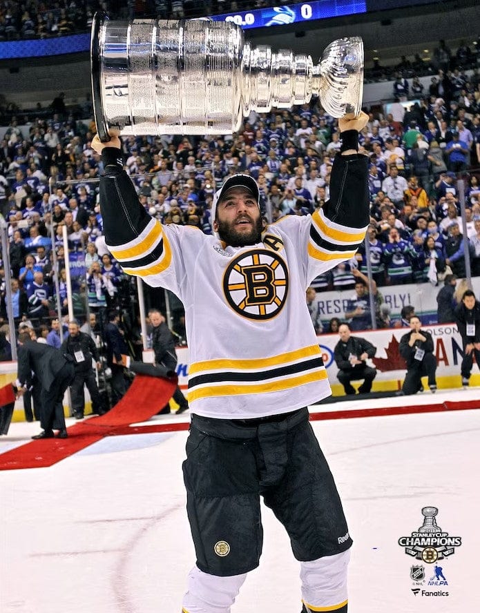 Dynasty Sports & Framing Unframed Hockey Photos 8" x 10" Photo Patrice Bergeron Stanley Cup Trophy Boston Bruins Hockey Photo
