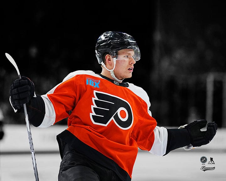 Dynasty Sports & Framing Unframed Hockey Photos 8x10 Photo Matvei Michkov Goal Celebration Philadelphia Flyers Hockey Photo