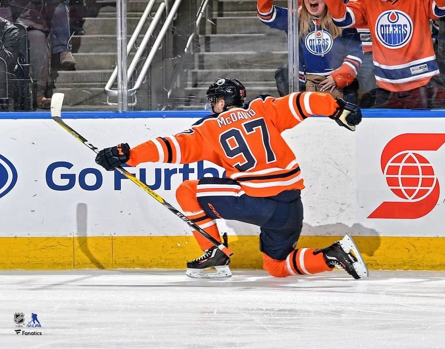 Dynasty Sports & Framing Unframed Hockey Photos Connor McDavid Celebration Edmonton Oilers 8" x 10" Hockey Photo