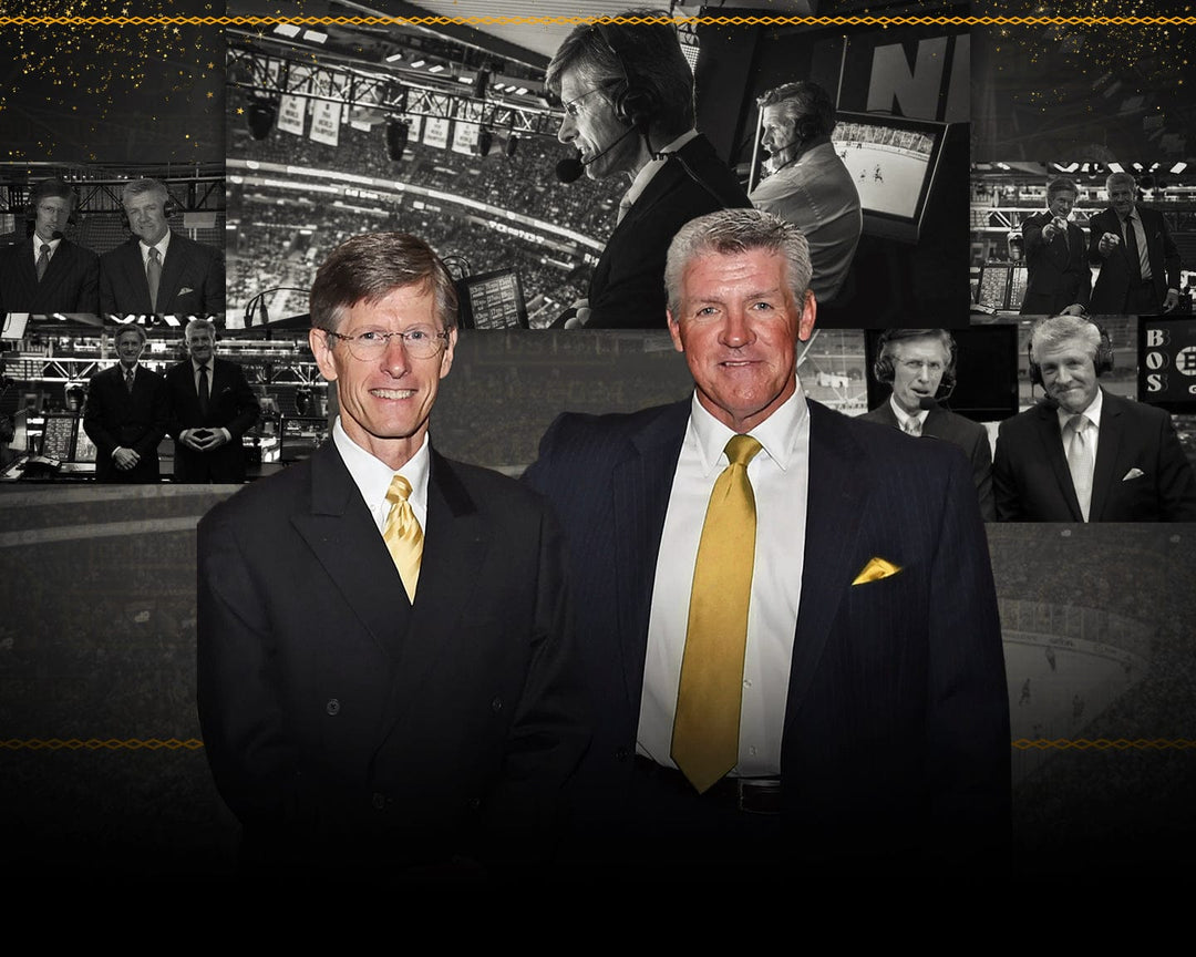 Dynasty Sports & Framing Unframed Hockey Photos Jack Edwards & Andy Brickley Boston Bruins 8" x 10" Hockey Photo