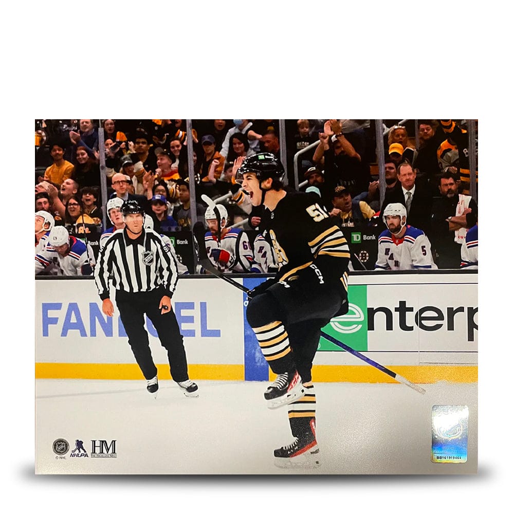 Dynasty Sports & Framing Unframed Hockey Photos Matthew Poitras Celebration Boston Bruins 8" x 10" Hockey Photo