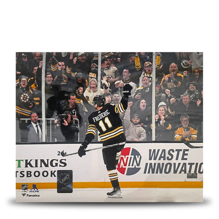 Dynasty Sports & Framing Unframed Hockey Photos Trent Frederic Goal Celebration Boston Bruins 11" x 14" Hockey Photo