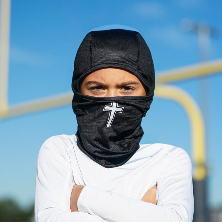 Elite Athletic Gear Balaclava Mask (Shiesty) Faith Cross Black Balaclava Mask (Shiesty)