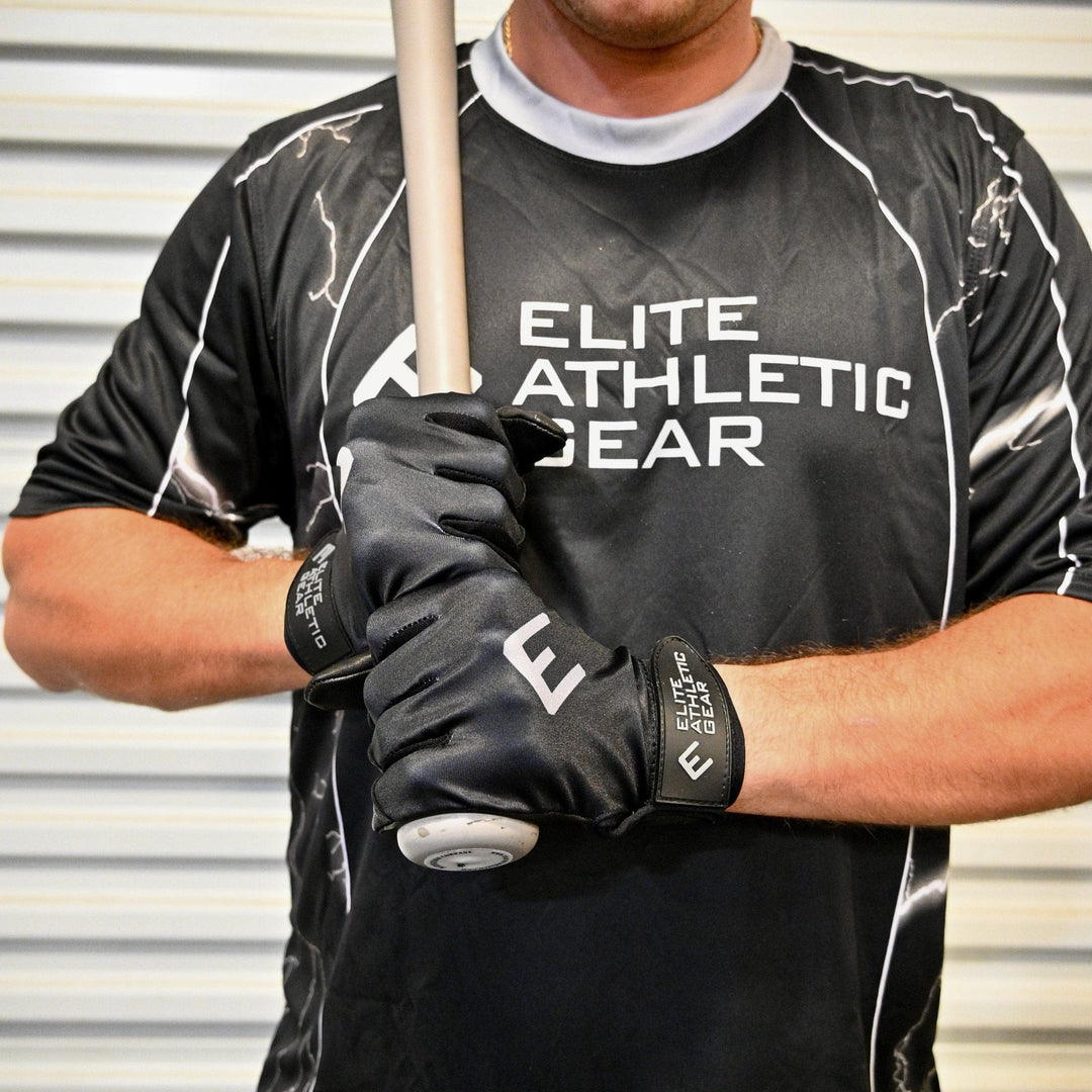 Elite Athletic Gear Batting Gloves Black Batting Gloves