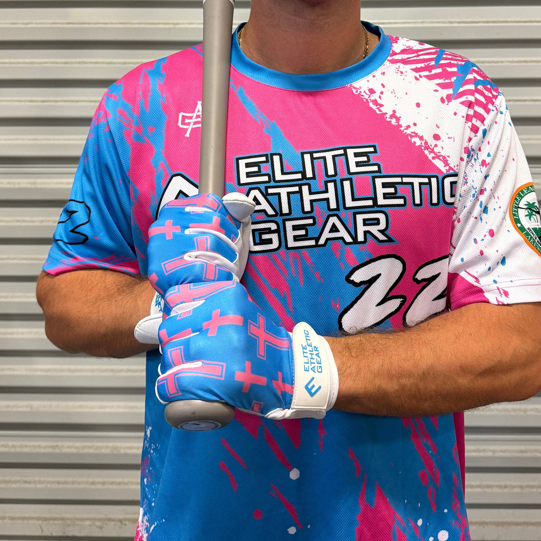 Elite Athletic Gear Batting Gloves Cotton Candy Cross Batting Gloves