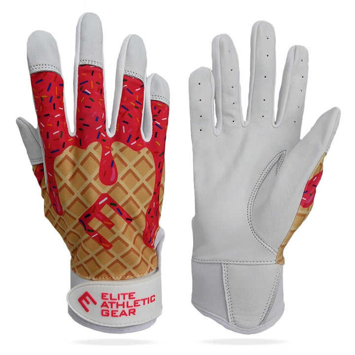 Elite Athletic Gear Batting Gloves Pink Ice Cream Batting Gloves