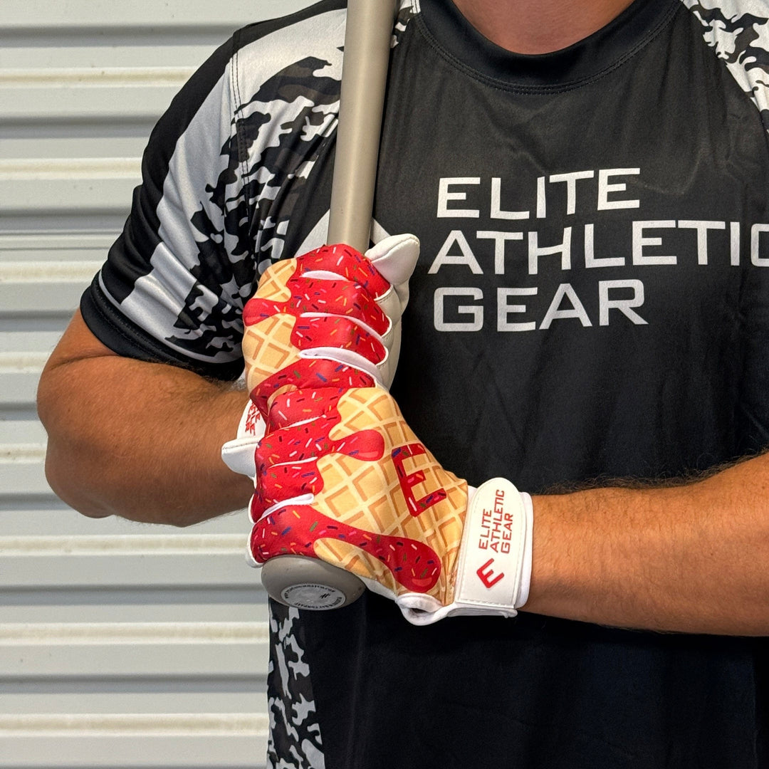 Elite Athletic Gear Batting Gloves Red Ice Cream Batting Gloves