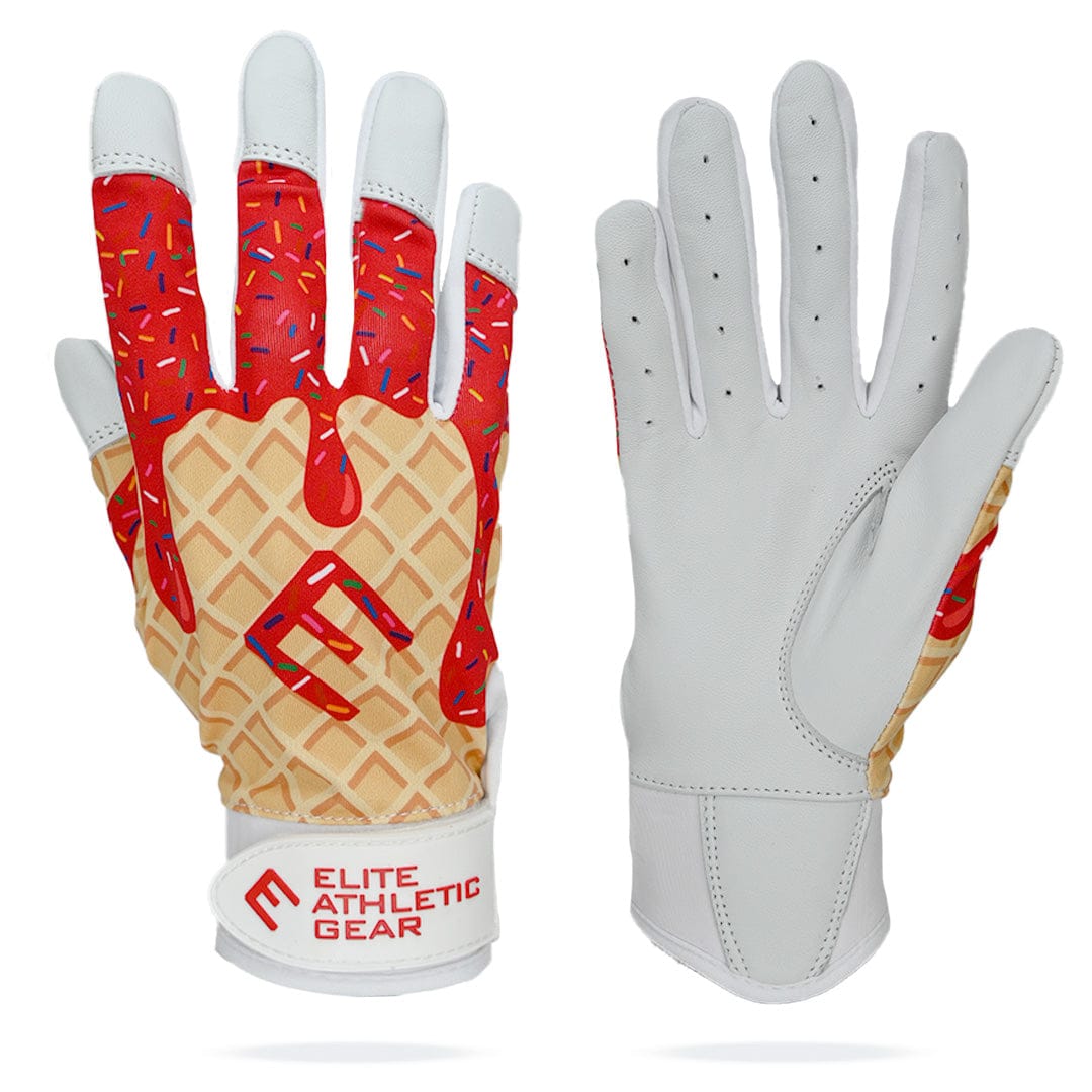 Elite Athletic Gear Batting Gloves Red Ice Cream Batting Gloves