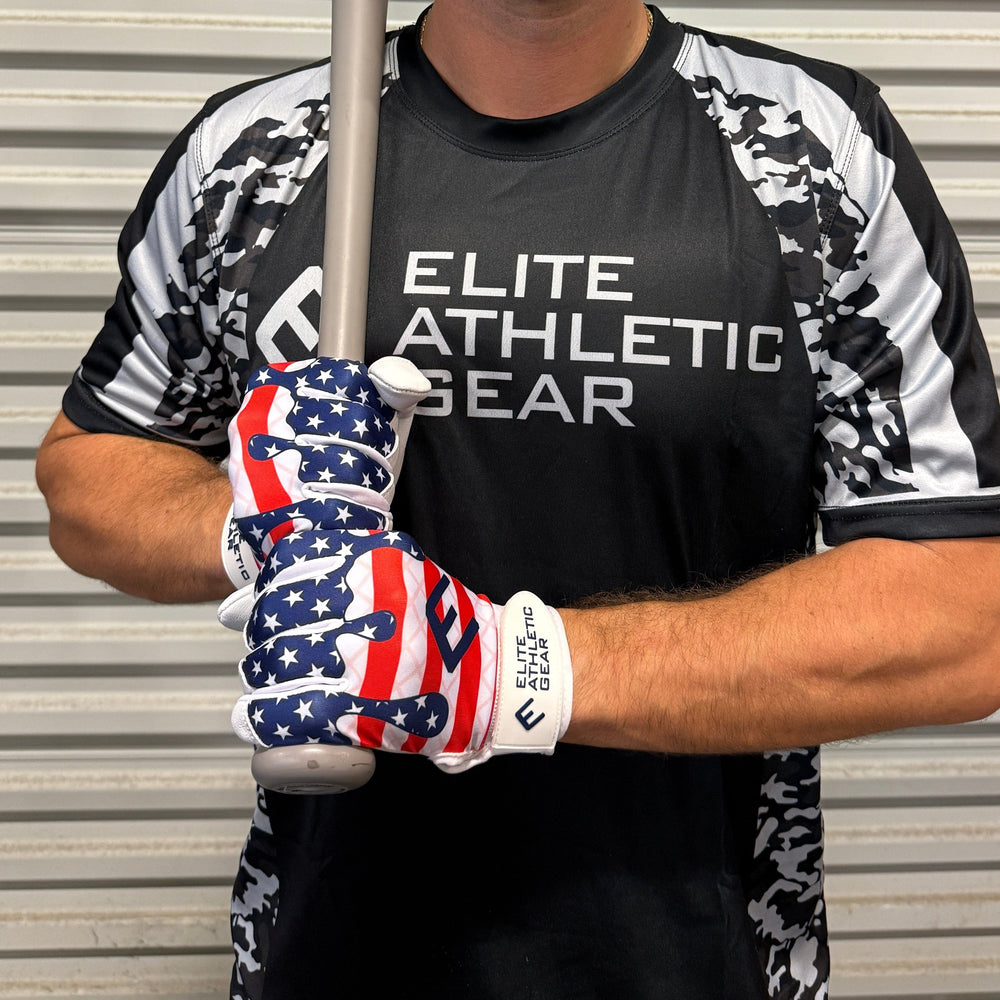 Elite Athletic Gear Batting Gloves USA Flag Ice Cream Batting Gloves