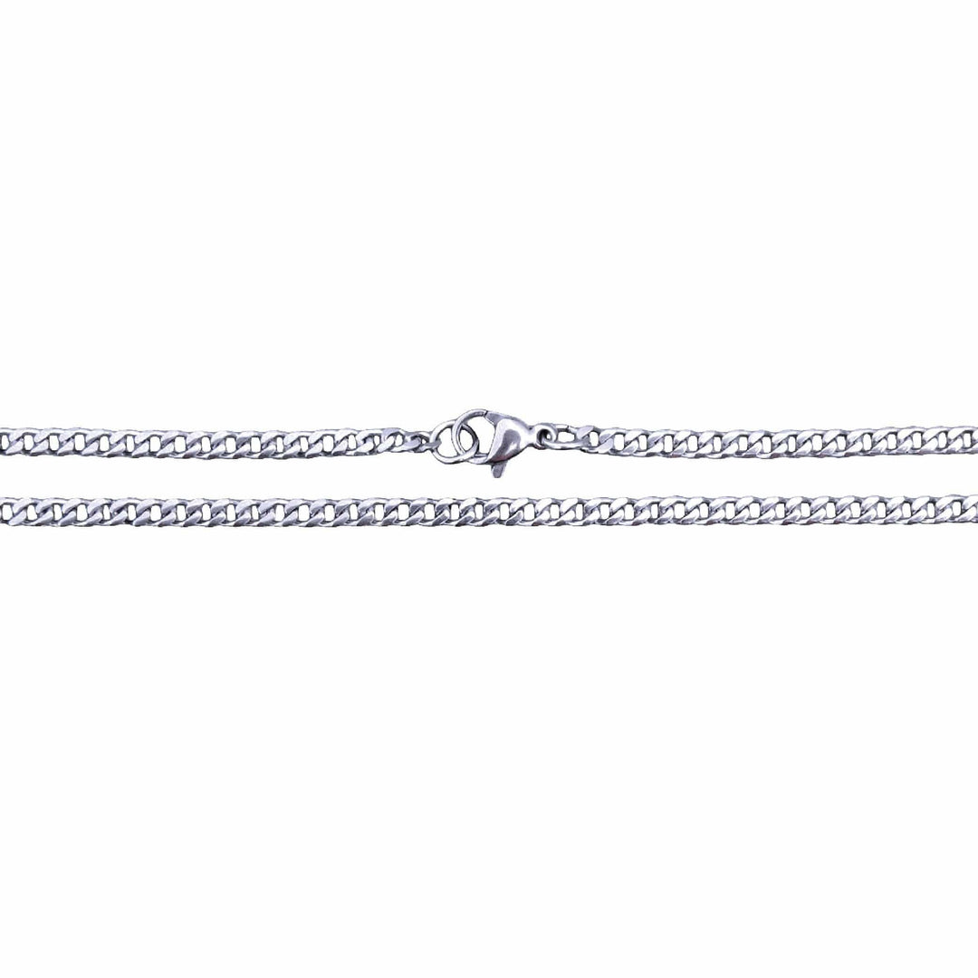 Elite Athletic Gear Chain 3mm Cuban Link Chain Necklace - Stainless Steel